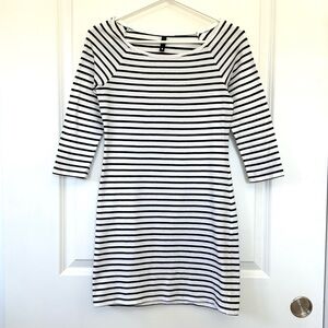 H&M Divided Black and White Stripe Dress